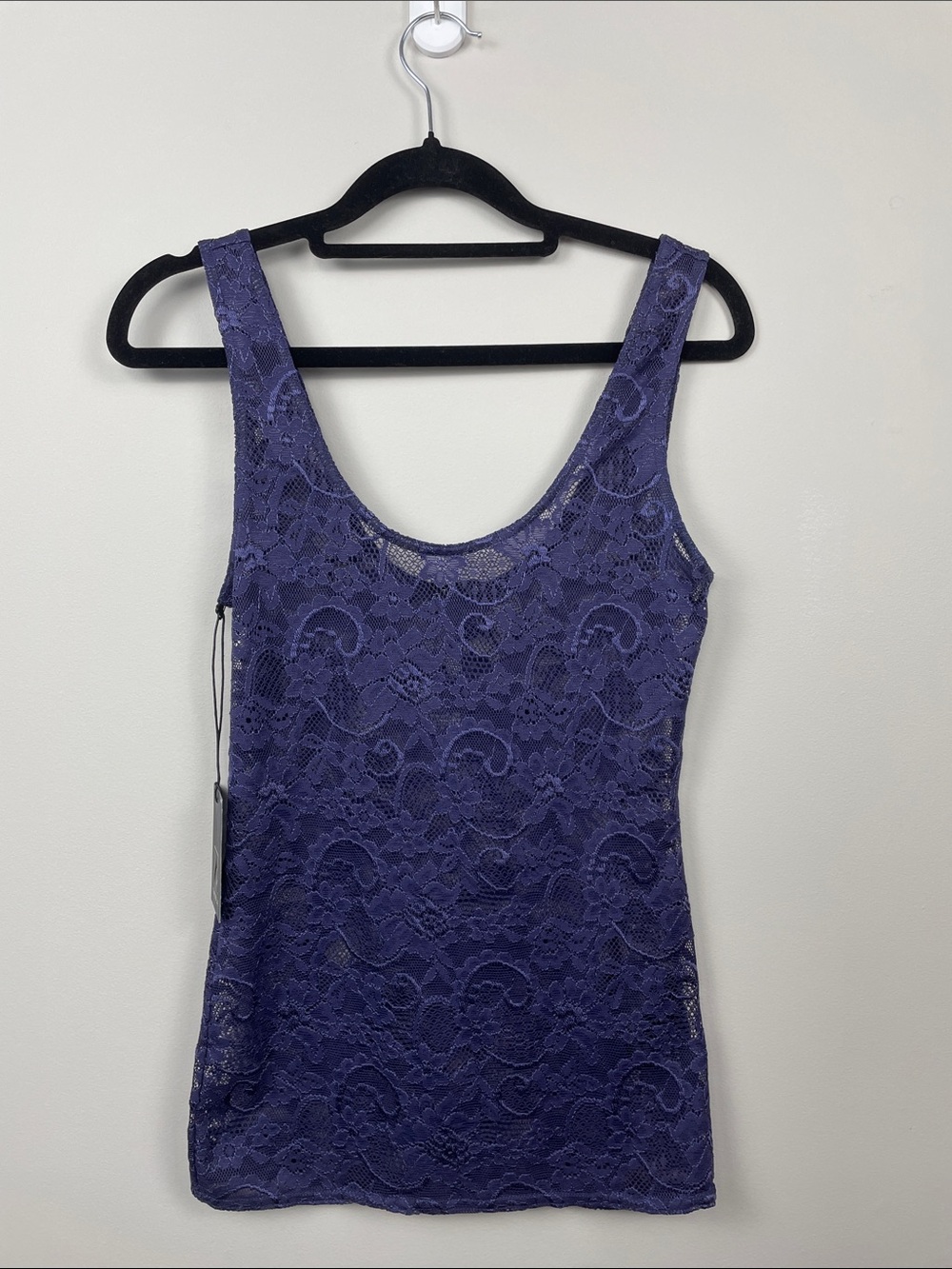 Talula Purple Lace Scoop Neck Tank